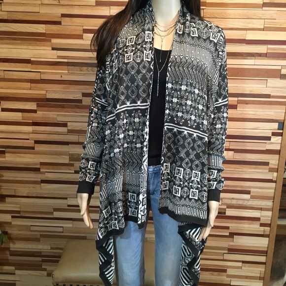 NWOT COTTON ASYMMETRIC CARDIGAN - Picture 5 of 6